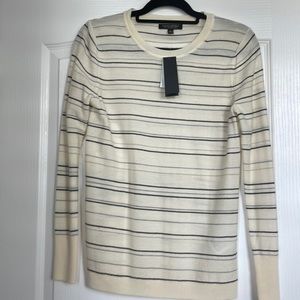 NWT Banana Republic small cream stripe sweater